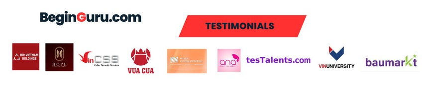 Các công ty Hải H Nguyễn đã đồng hành: HR1 Vietnam Holdings, Hope Corporation, VinCSS, Vua Cua, Nina Ecom Center, Ana Beauty Academy, tesTalents.com, VinUniversity, baumarkt